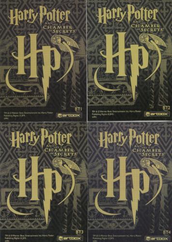 Harry Potter and the Chamber of Secrets Box Topper Chase Card Set 4 Cards   - TvMovieCards.com