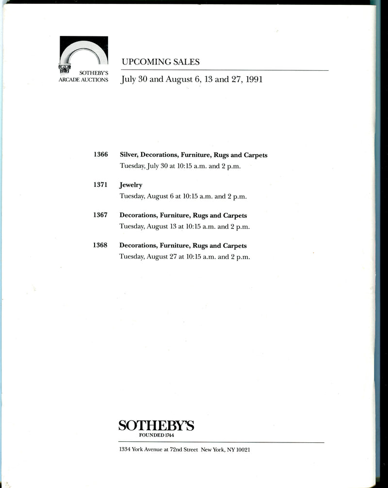 Sothebys Auction Catalog July 17 1991 Old Master 19th Century European Paintings   - TvMovieCards.com