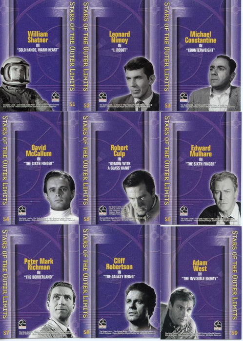 Outer Limits Premiere Edition Stars of the Outer Limits Chase Card Set S1 -S9   - TvMovieCards.com