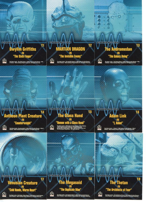 Outer Limits Premiere Edition Strange But True  Chase Card Set T1 -T9   - TvMovieCards.com