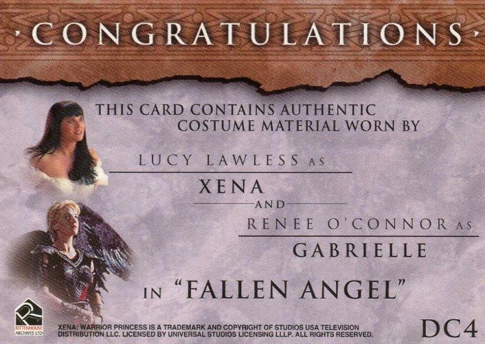 Xena Beauty and Brawn Xena & Gabrielle Double Costume Card DC4 (Tan)   - TvMovieCards.com
