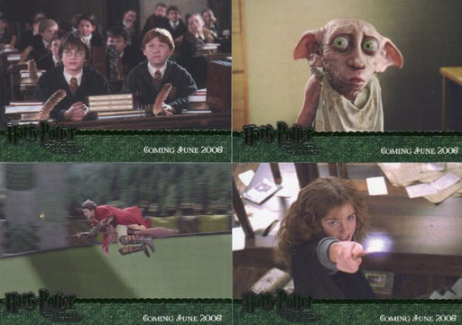 Harry Potter Chamber of Secrets Dealer Incentive Green Foil Promo Card Set   - TvMovieCards.com