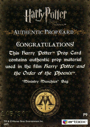 Harry Potter Order of Phoenix Ministry Munchies Bag Prop Card HP P9 #146/310   - TvMovieCards.com