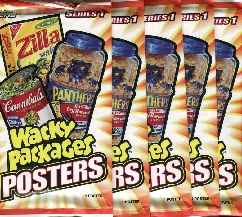 Wacky Packages Series 1 Posters Pack Lot 5 Sealed Packs Topps 2012   - TvMovieCards.com