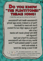 Flintstones Tekchrome Chase Card T1   - TvMovieCards.com