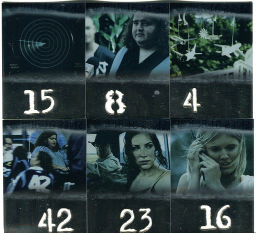 Lost Season 1 One Numbers Die-Cut Trading Card Set of 6 - #4 #8 #15 #16 #23 #42   - TvMovieCards.com