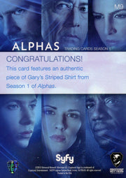 Alphas Season 1 Gary Bell's Striped Shirt Wardrobe Costume Card M9   - TvMovieCards.com