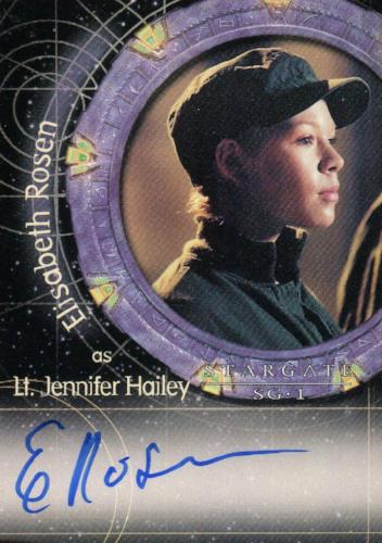 Stargate SG-1 Season Five Elisabeth Rosen Lt. Jennifer Hailey Autograph Card A23   - TvMovieCards.com