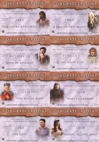 Xena Beauty and Brawn Costume Card Set 13 Cards C1 - C13   - TvMovieCards.com