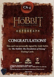 Hobbit Desolation of Smaug Director Andy Serkis Autograph Card CA-4   - TvMovieCards.com