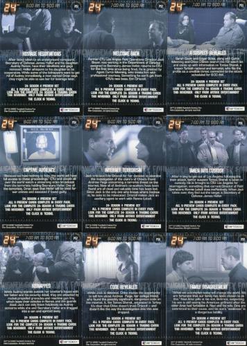 24 Twenty Four Season 4 Preview Card Set 9 Cards   - TvMovieCards.com