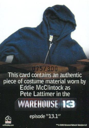 Warehouse 13 Premium Packs Season 3 Pete Lattimer Costume Card #075/300   - TvMovieCards.com