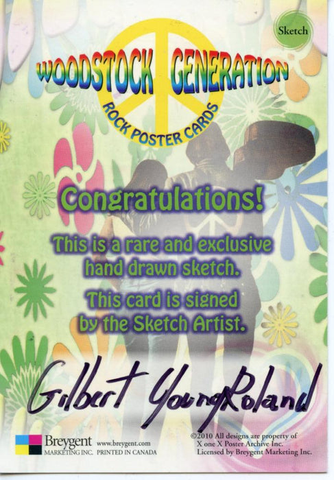 Woodstock Generation Rock Poster Sketch Card John Lennon By Gilbert YoungRoland   - TvMovieCards.com