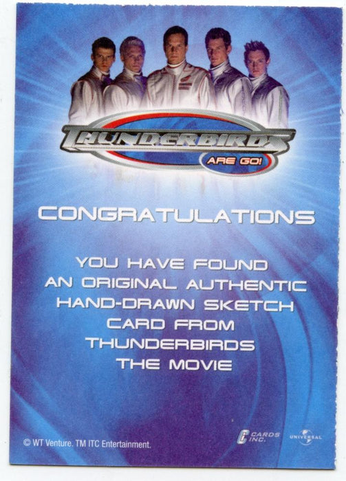 Thunderbirds Are Go! Movie Sketch Card by Czop Colored Green Spaceship   - TvMovieCards.com