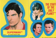 Superman II 1981 Vintage Sticker Trading Card Set 22 Sticker Cards Topps   - TvMovieCards.com