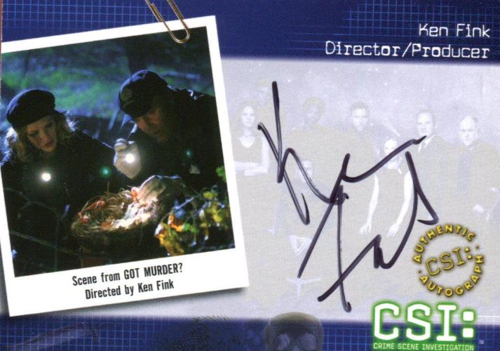 CSI Crime Scene Investigation Season 2 Ken Fink Autograph Card CSI-B12   - TvMovieCards.com