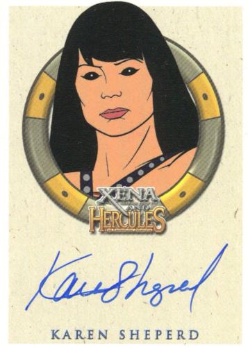 Xena & Hercules Animated Adventures Karen Sheperd Enforcer Autograph Card   - TvMovieCards.com