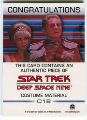 Star Trek Quotable Deep Space Nine DS9 Waitress C18 Costume Card   - TvMovieCards.com