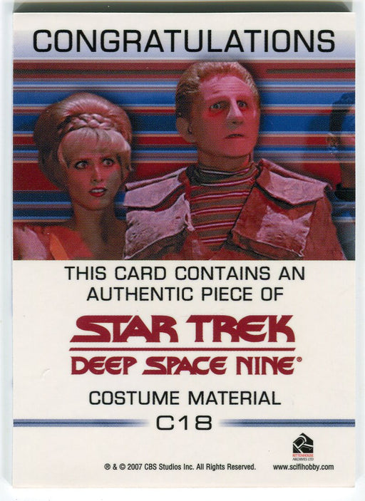 Star Trek Quotable Deep Space Nine DS9 Waitress C18 Costume Card   - TvMovieCards.com