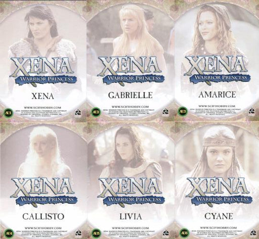 Xena Seasons 4 and 5 Australian Preview Card Set AU1-AU6   - TvMovieCards.com