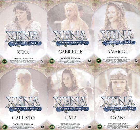 Xena Seasons 4 and 5 Australian Preview Card Set AU1-AU6   - TvMovieCards.com