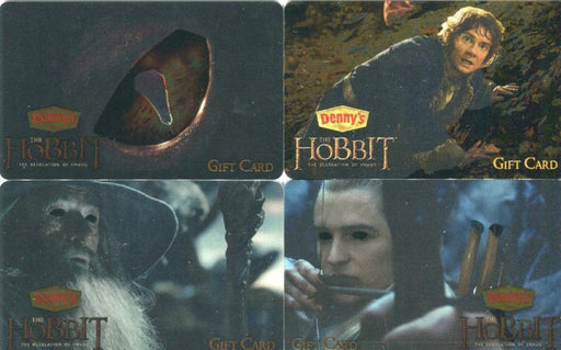 Hobbit Desolation of Smaug Denny's Gift Card Set 4 Gift Cards   - TvMovieCards.com