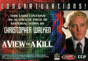 James Bond 40th Anniversary Christopher Walken Costume Card CC2   - TvMovieCards.com