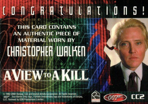 James Bond 40th Anniversary Christopher Walken Costume Card CC2   - TvMovieCards.com