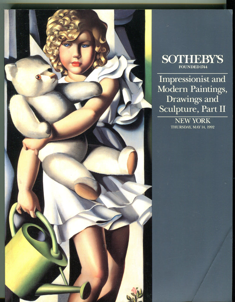 Sothebys Auction Catalog May 14 1992 Impressionist Modern Paintings Sculpture   - TvMovieCards.com