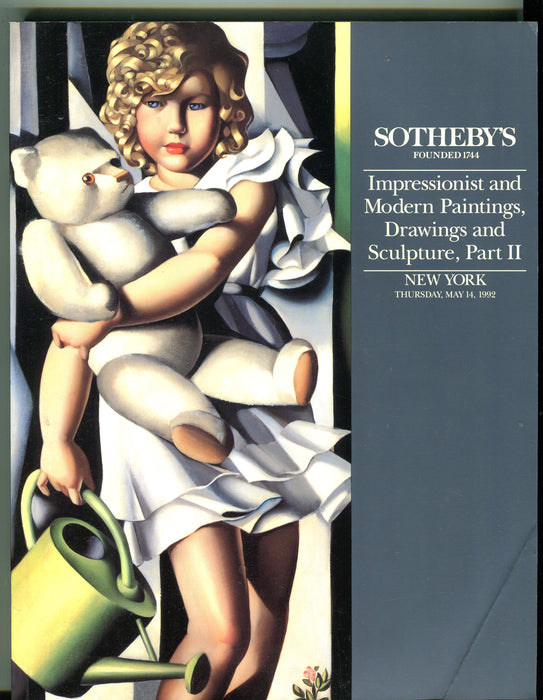 Sothebys Auction Catalog May 14 1992 Impressionist Modern Paintings Sculpture   - TvMovieCards.com