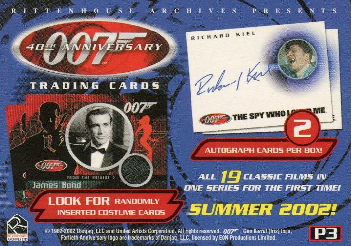 James Bond 40th Anniversary Promo Card P3   - TvMovieCards.com