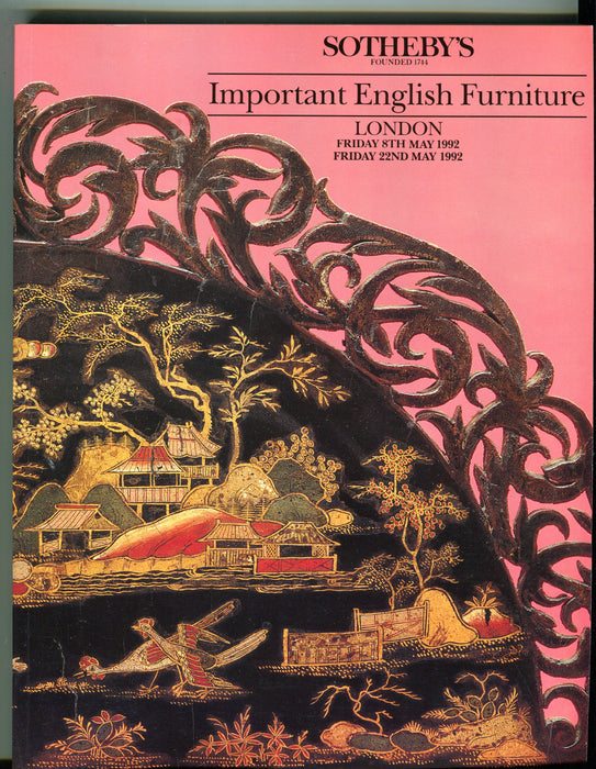 Sothebys Auction Catalog May 8 & 22 1992 Important English Furniture   - TvMovieCards.com