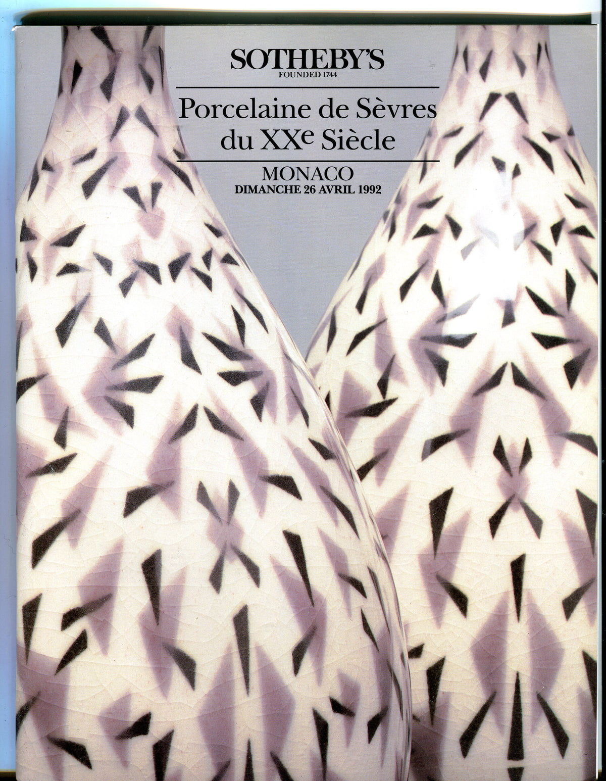 Sothebys Monaco Auction Catalog April 26 1992 