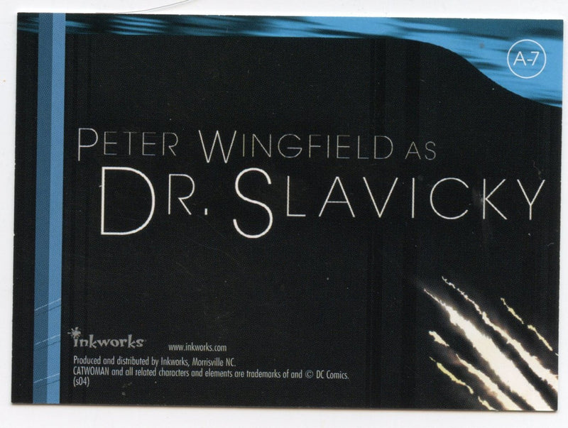 Catwoman Movie Peter Wingfield as Dr. Slavicky Autograph Card A-7   - TvMovieCards.com