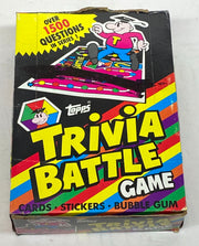 1984 Trivia Battle Game Trading Card Box 36 Pack CT Topps FULL X-out Box   - TvMovieCards.com
