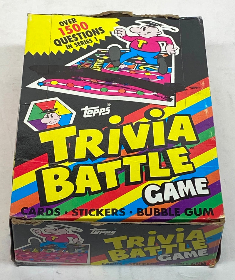 1984 Trivia Battle Game Trading Card Box 36 Pack CT Topps FULL X-out Box   - TvMovieCards.com
