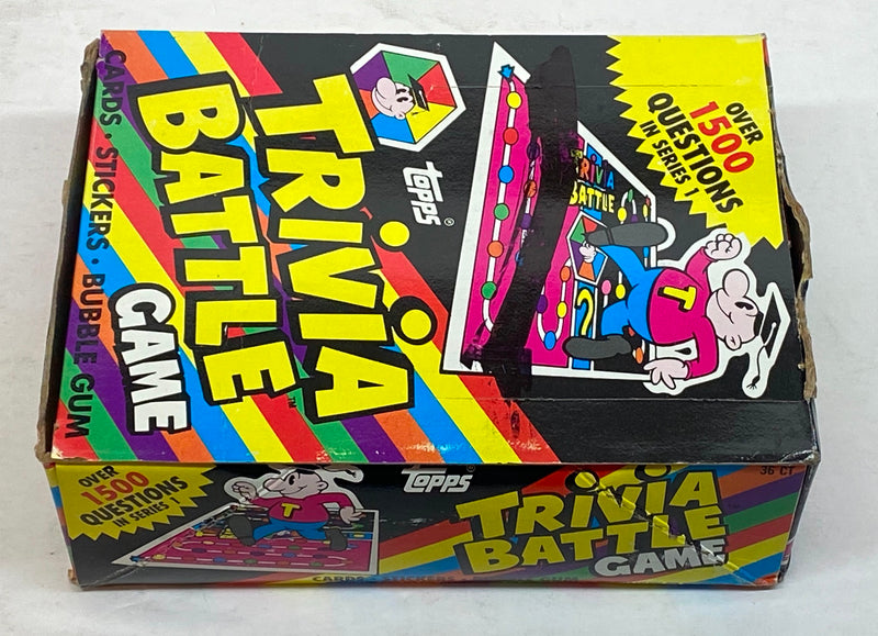 1984 Trivia Battle Game Trading Card Box 36 Pack CT Topps FULL X-out Box   - TvMovieCards.com