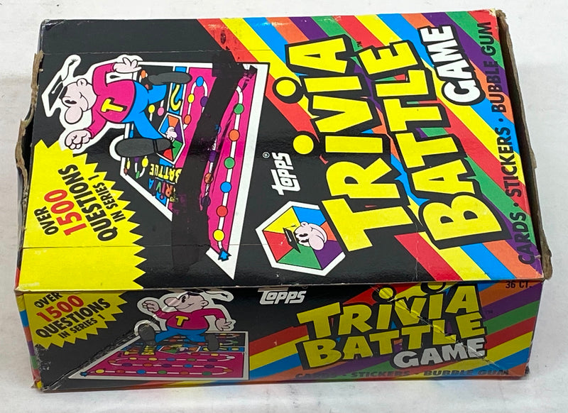 1984 Trivia Battle Game Trading Card Box 36 Pack CT Topps FULL X-out Box   - TvMovieCards.com