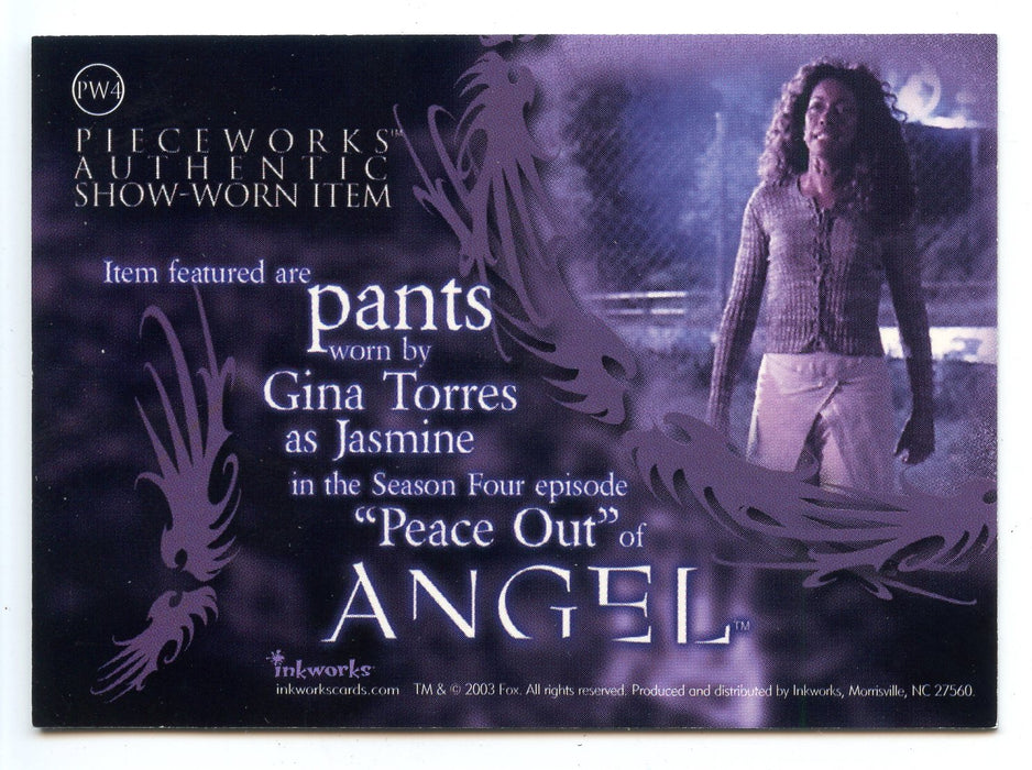 Angel Season 4 Gina Torres as Jasmine  Pieceworks Costume Card PW4   - TvMovieCards.com