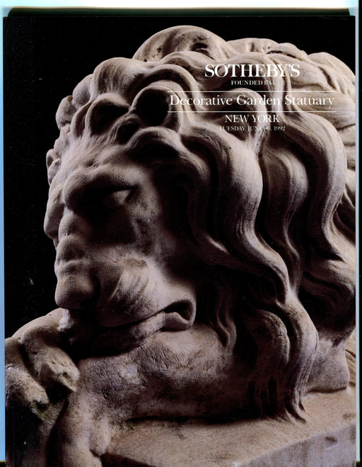Sothebys Auction Catalog June 30 1992 Decorative Garden Statuary   - TvMovieCards.com