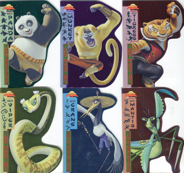 Kung Fu Panda Movie True Warriors Die Cut Chase Card Set T-1 thru T-6   - TvMovieCards.com