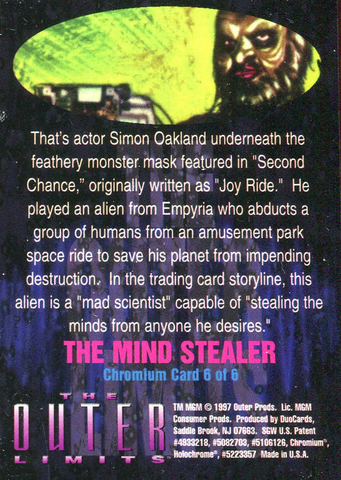 Outer Limits 1997 Chromium Chase Card 6 of 6   - TvMovieCards.com