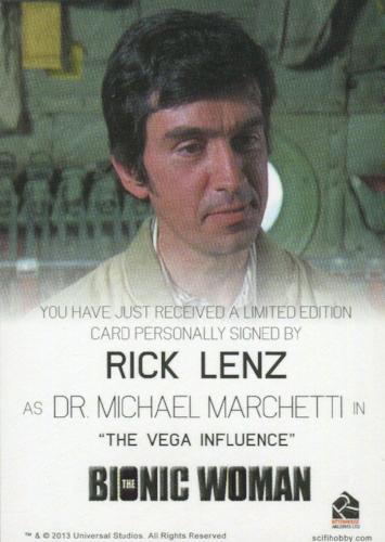 Bionic Collection The Bionic Woman Rick Lenz Autograph Card   - TvMovieCards.com