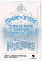 Munsters (2005) Artist Pablo Raimondi Autograph Sketch Card Herman Munster   - TvMovieCards.com