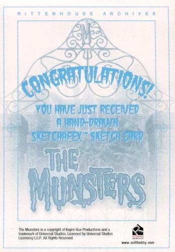 Munsters (2005) Artist Pablo Raimondi Autograph Sketch Card Herman Munster   - TvMovieCards.com