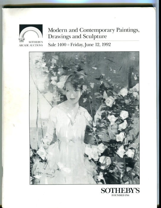 Sothebys Auction Catalog June 12 1992 Modern & Contemporary Paintings Drawings   - TvMovieCards.com