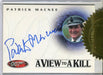 James Bond 40th Anniversary Patrick Macnee Autograph Card A24 Blue Ink   - TvMovieCards.com