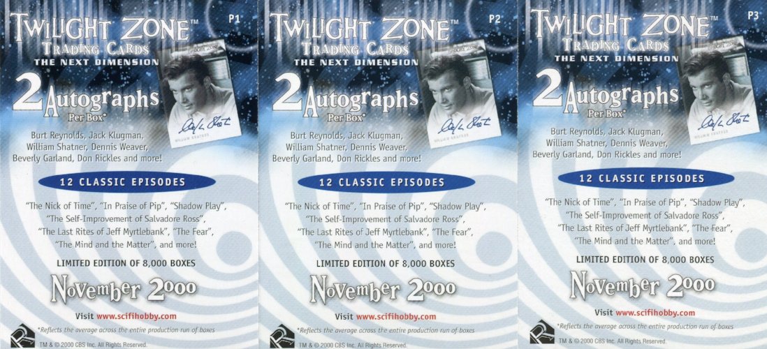 Twilight Zone 2 The Next Dimension Promo Card Set 3 Cards   - TvMovieCards.com