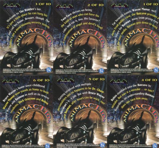 Batman Forever Animaction Foil Chase Card Set 10 Cards Fleer Ultra 1995   - TvMovieCards.com