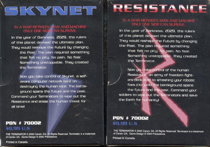 The Terminator CCG Starter Game Card Box 6 Theme Decks Skynet & Resistance - TvMovieCards.com